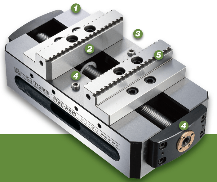 5th axis self-centering vise
